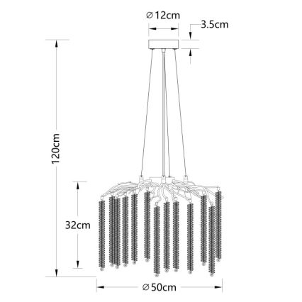 Globo - LED Pendant Light on Cable 6xG9/8W/230V