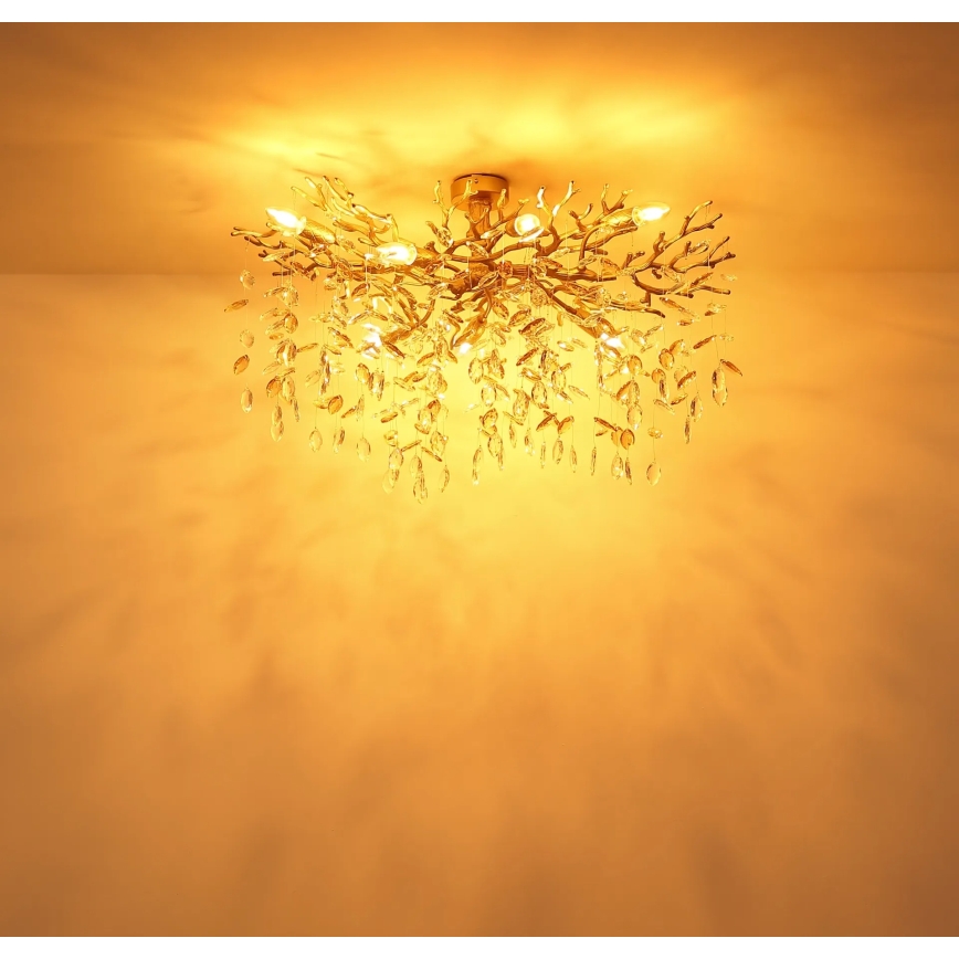 Globo - Rod-Mounted Chandelier 7xE14/40W/230V Gold