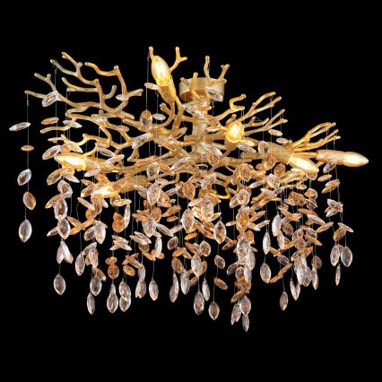 Globo - Rod-Mounted Chandelier 7xE14/40W/230V Gold