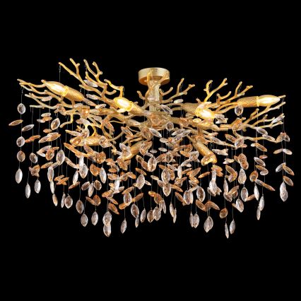 Globo - Rod-Mounted Chandelier 7xE14/40W/230V Gold