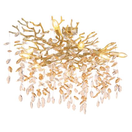 Globo - Rod-Mounted Chandelier 7xE14/40W/230V Gold