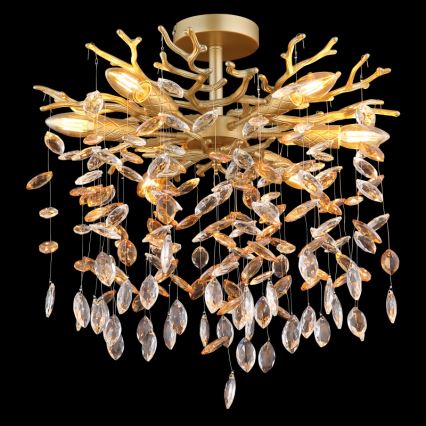 Globo - Rod Chandelier 6xE14/40W/230V Gold