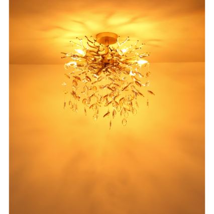 Globo - Rod Chandelier 6xE14/40W/230V Gold