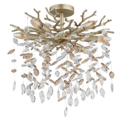 Globo - Rod Chandelier 6xE14/40W/230V Gold