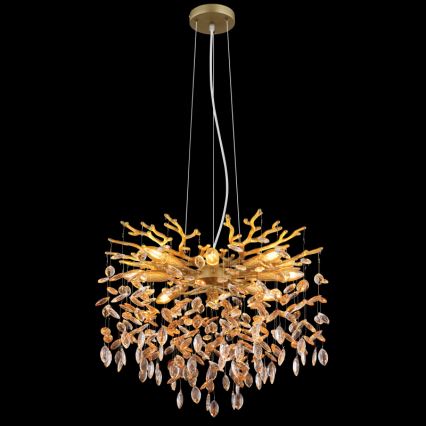 Globo - 8xE14/40W/230V Cable Pendant Chandelier, Gold