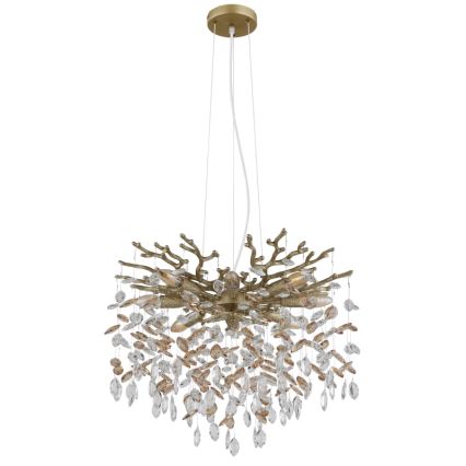 Globo - 8xE14/40W/230V Cable Pendant Chandelier, Gold