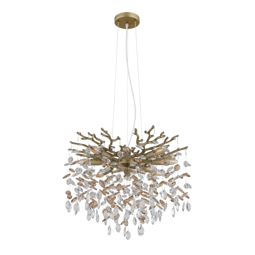 Globo - 8xE14/40W/230V Cable Pendant Chandelier, Gold