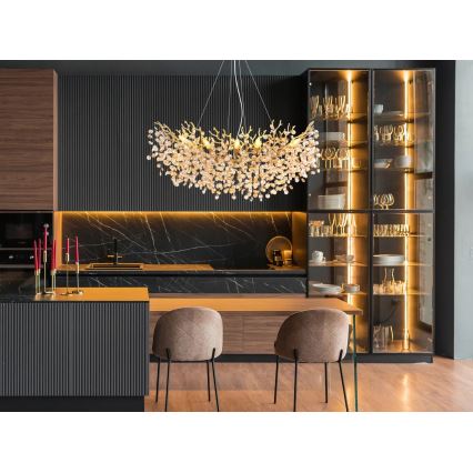 Globo - Cable-suspended chandelier 10xE14/40W/230V, gold