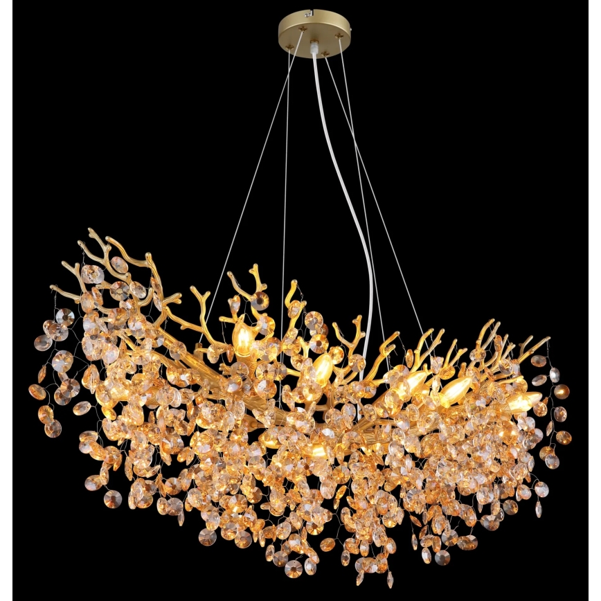 Globo - Cable-suspended chandelier 10xE14/40W/230V, gold