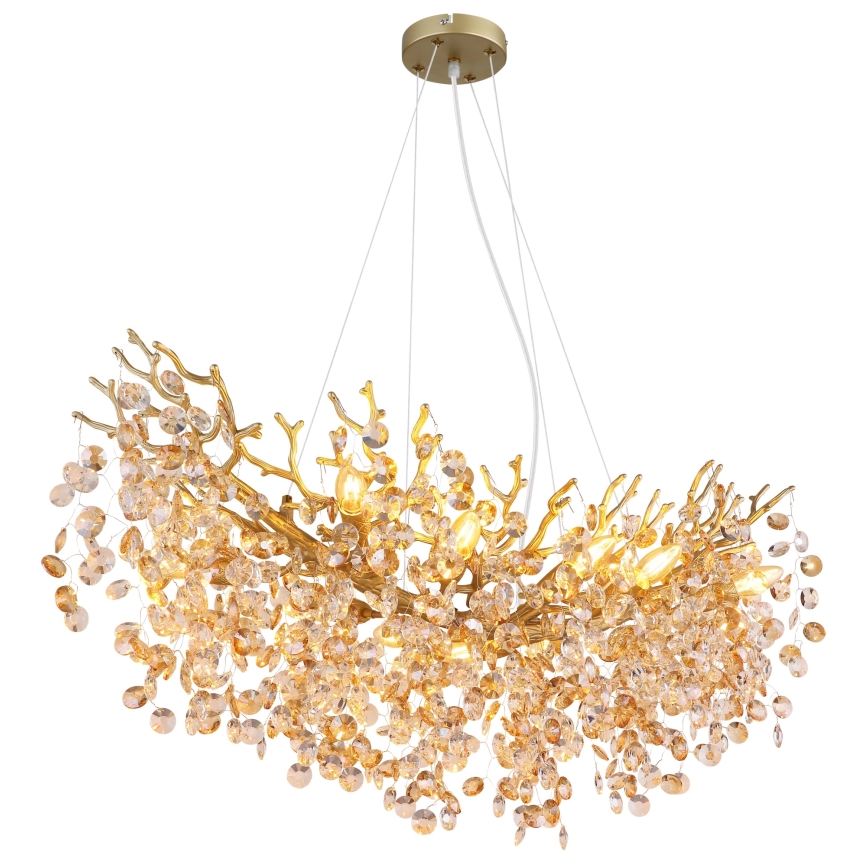 Globo - Cable-suspended chandelier 10xE14/40W/230V, gold