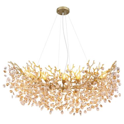 Globo - Cable-suspended chandelier 10xE14/40W/230V, gold