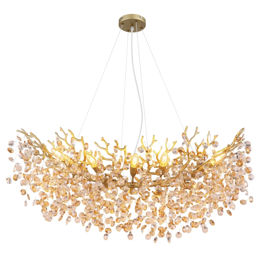 Globo - Cable-suspended chandelier 10xE14/40W/230V, gold