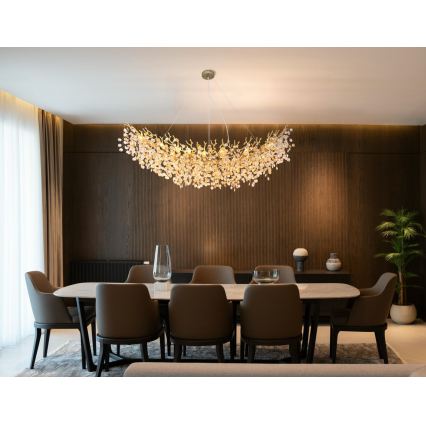 Globo - Cable-hung chandelier 16xE14/40W/230V gold
