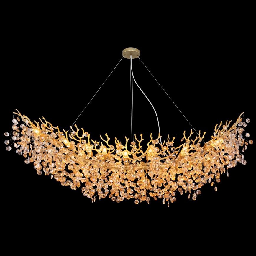 Globo - Cable-hung chandelier 16xE14/40W/230V gold