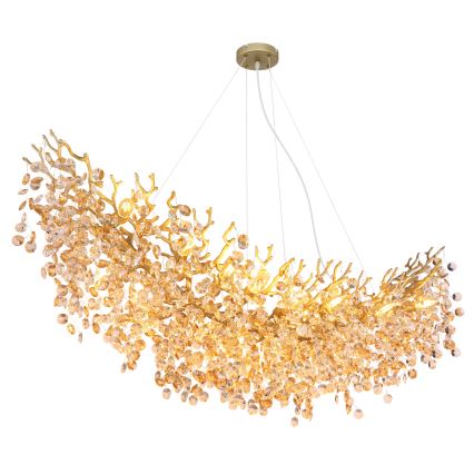 Globo - Cable-hung chandelier 16xE14/40W/230V gold