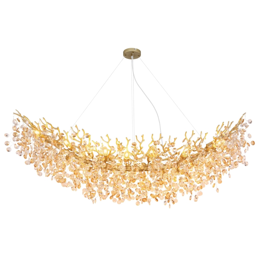 Globo - Cable-hung chandelier 16xE14/40W/230V gold