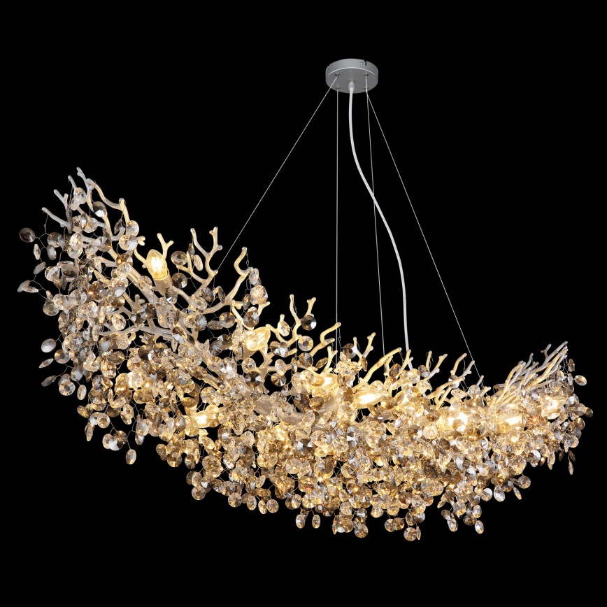 Globo - Cable-Suspended Chandelier 16xE14/40W/230V Silver