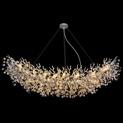 Globo - Cable-Suspended Chandelier 16xE14/40W/230V Silver