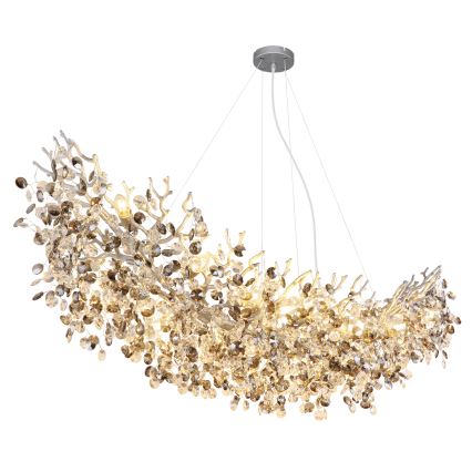 Globo - Cable-Suspended Chandelier 16xE14/40W/230V Silver