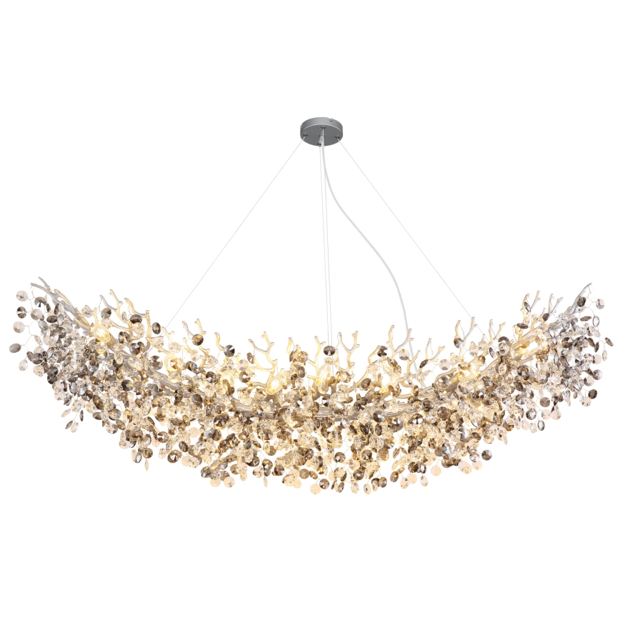 Globo - Cable-Suspended Chandelier 16xE14/40W/230V Silver