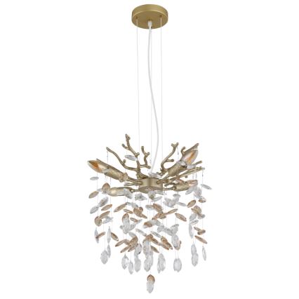 Globo - Cable-suspended chandelier 4xE14/40W/230V gold