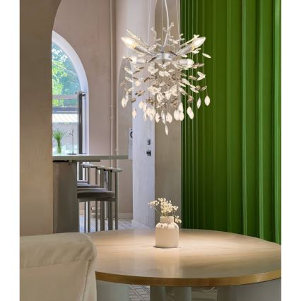 Globo - Cable-hung pendant light 4xE14/40W/230V silver