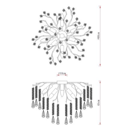 Globo - Ceiling light 8xE14/40W/230V