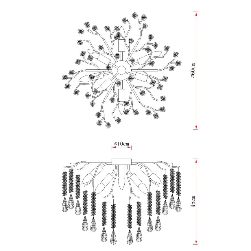 Globo - Ceiling light 8xE14/40W/230V