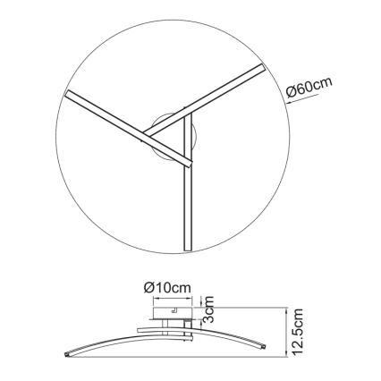 Globo - LED Surface-mounted chandelier 3xLED/6W/230V 3000/4000/6000K