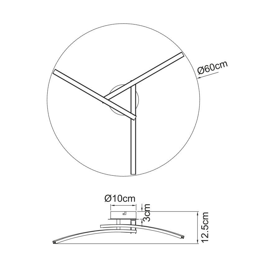Globo - LED Surface-mounted chandelier 3xLED/6W/230V 3000/4000/6000K