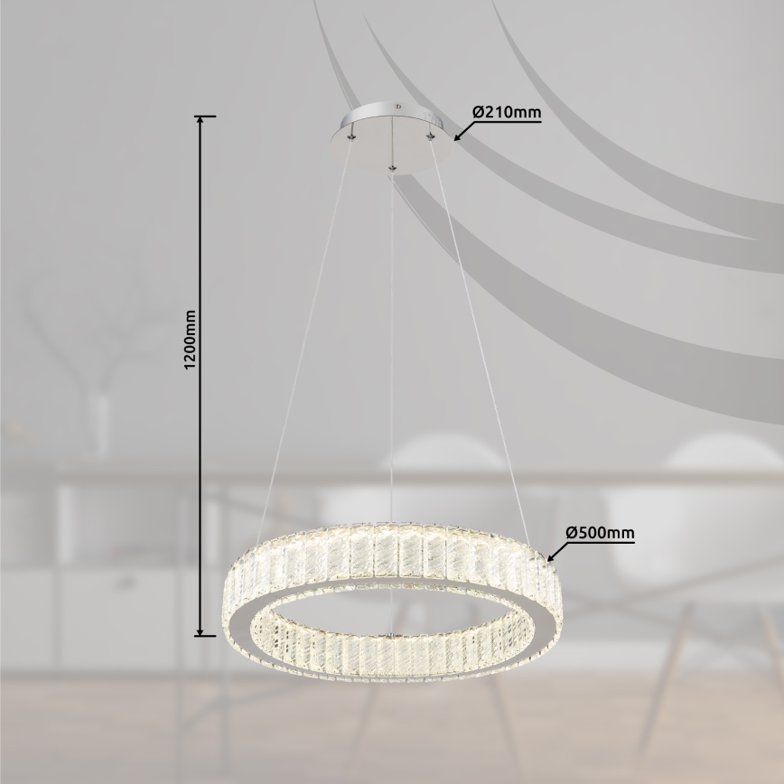 Globo - LED Dimmable chandelier on a string LED/50W/230V 2700-6000K d. 50 cm + remote control