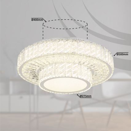 Globo - LED Dimmable ceiling light LED/50W/230V 2700-6000K d. 50 cm + remote control