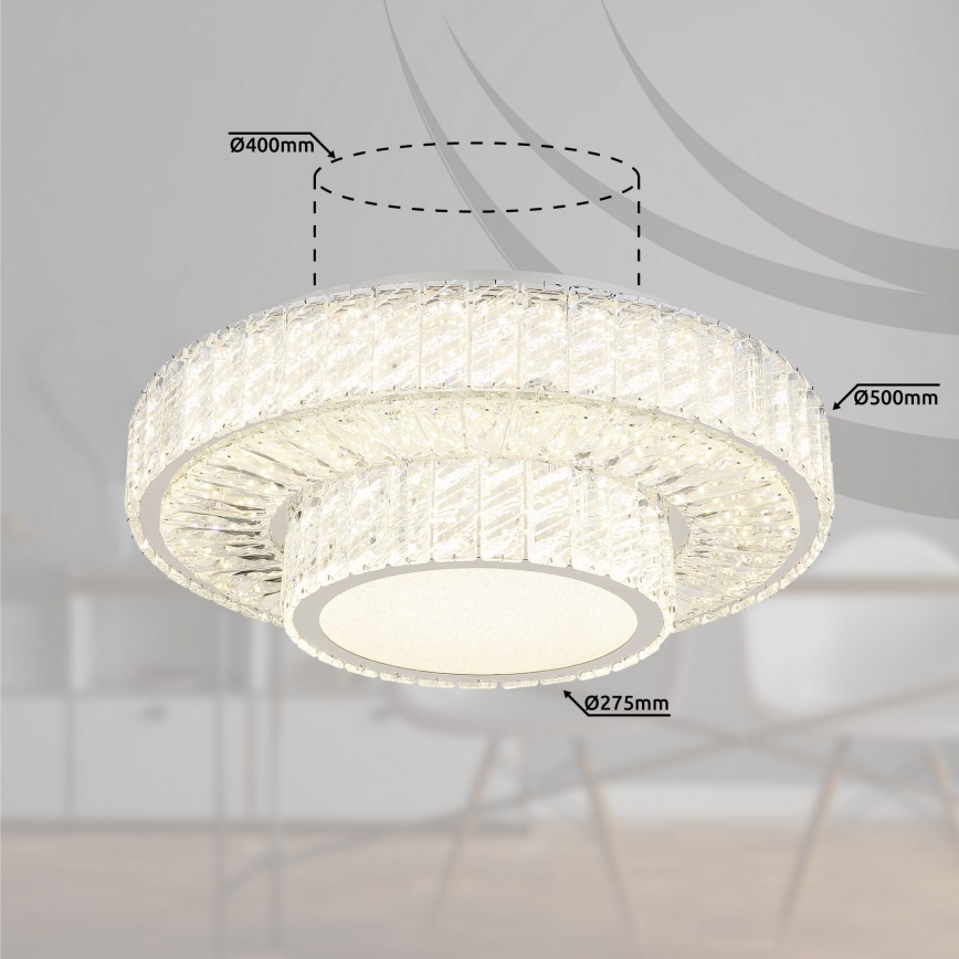 Globo - LED Dimmable ceiling light LED/50W/230V 2700-6000K d. 50 cm + remote control