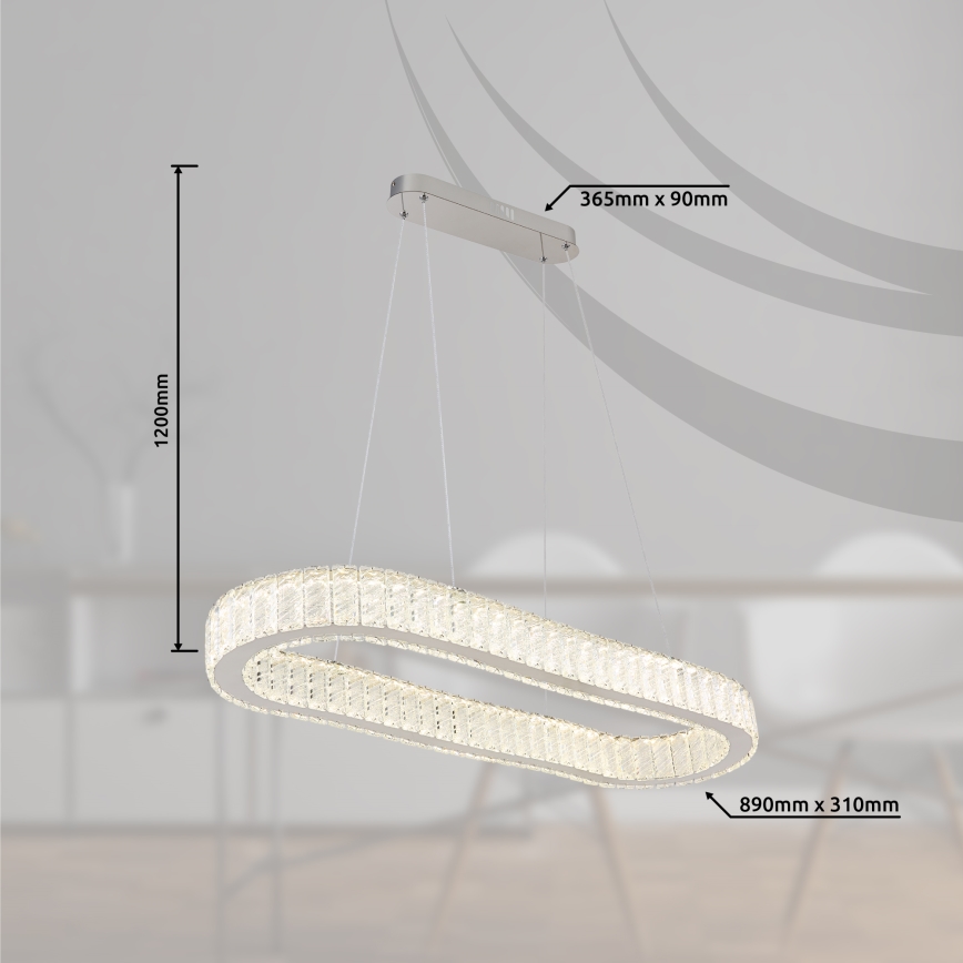 Globo - LED Dimmable chandelier on a string LED/58W/230V 2700-6000K + remote control