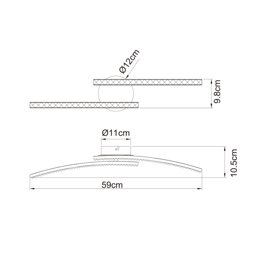 Globo - LED Bathroom surface-mounted chandelier 2xLED/6W/230V IP44