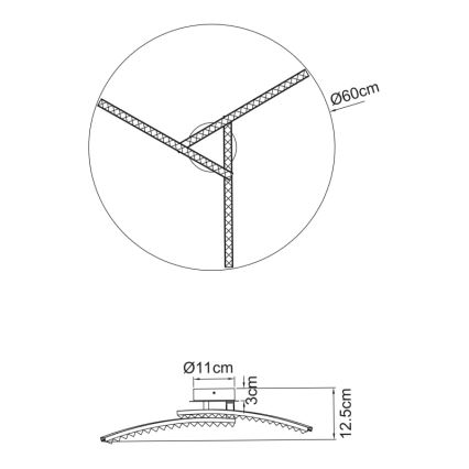 Globo - LED Bathroom surface-mounted chandelier 3xLED/6W/230V IP44