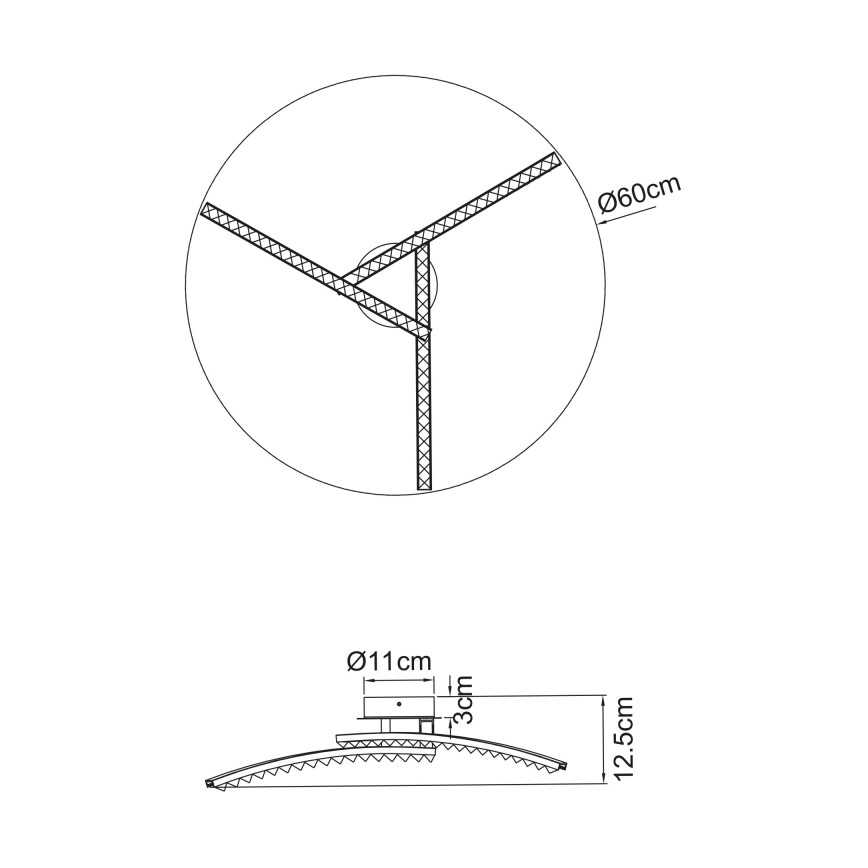 Globo - LED Bathroom surface-mounted chandelier 3xLED/6W/230V IP44