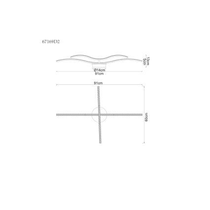 Globo - LED Surface-mounted chandelier LED/20W/230V
