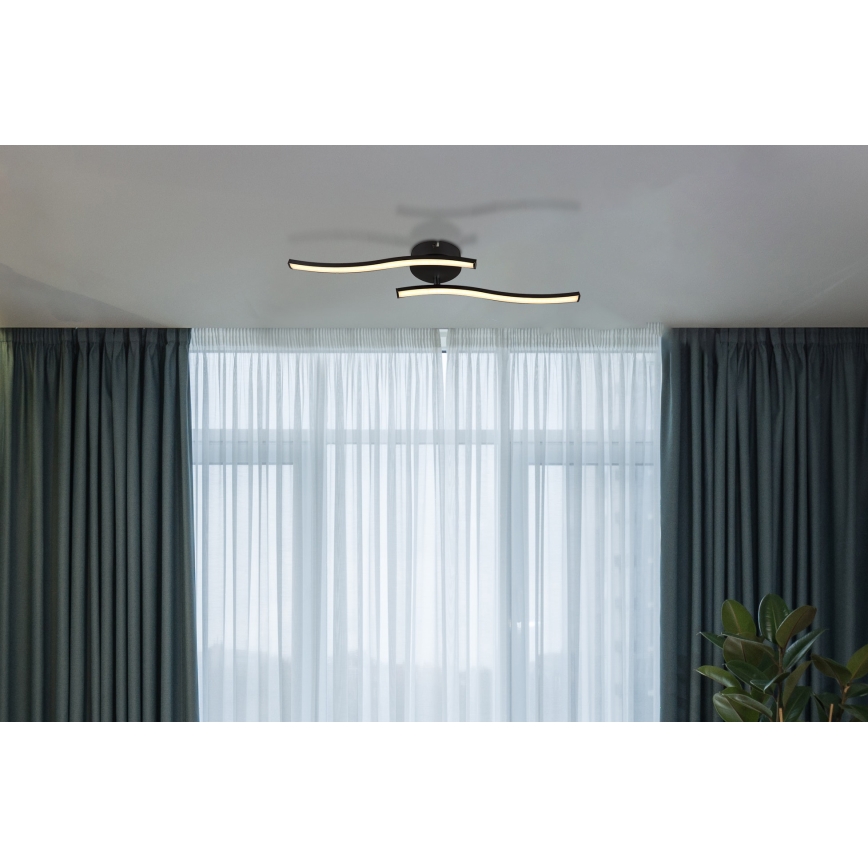 Globo - LED Surface-mounted chandelier LED/12W/230V 3000K black