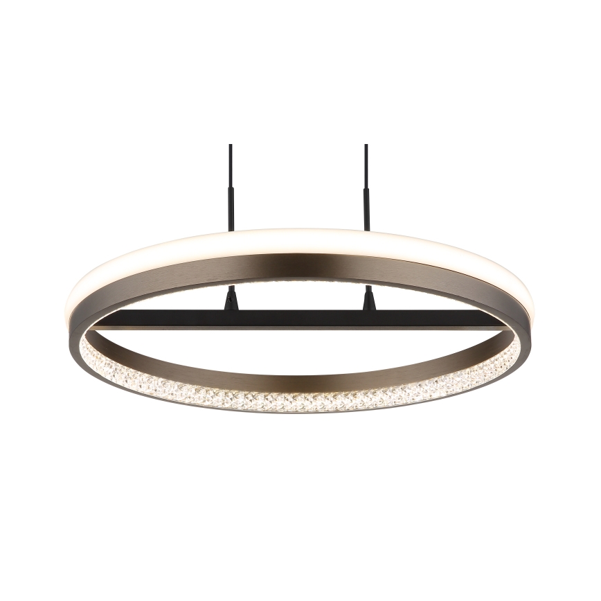 Globo - LED Chandelier on a string LED/40W/230V 3000/4000/6000K d. 39,7 cm brown