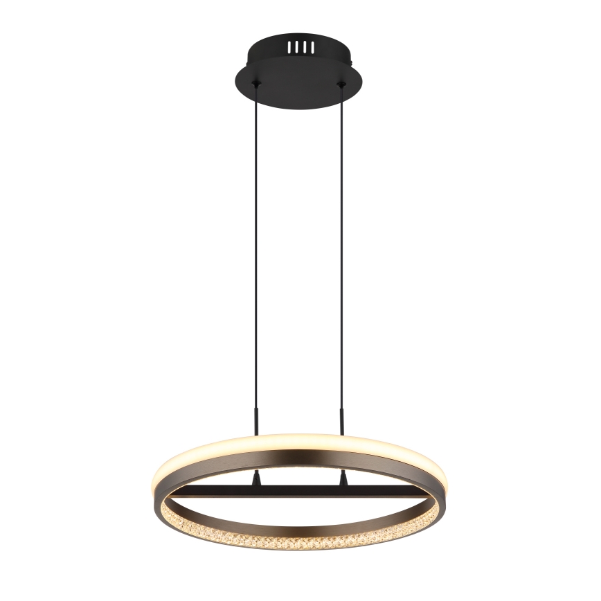 Globo - LED Chandelier on a string LED/40W/230V 3000/4000/6000K d. 39,7 cm brown