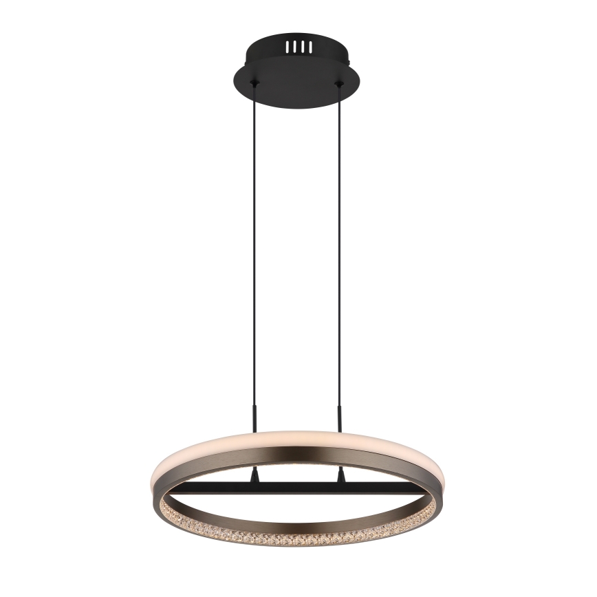 Globo - LED Chandelier on a string LED/40W/230V 3000/4000/6000K d. 39,7 cm brown