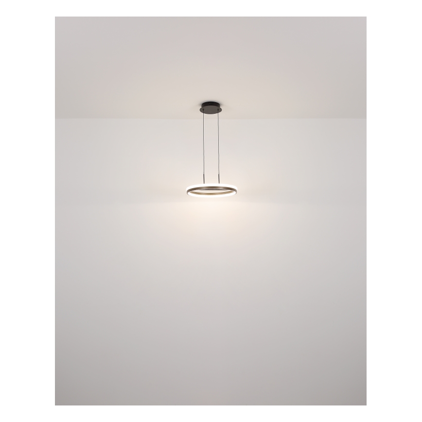 Globo - LED Chandelier on a string LED/40W/230V 3000/4000/6000K d. 39,7 cm brown