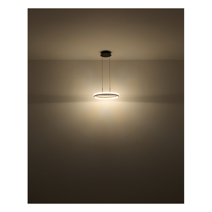 Globo - LED Chandelier on a string LED/40W/230V 3000/4000/6000K d. 39,7 cm brown