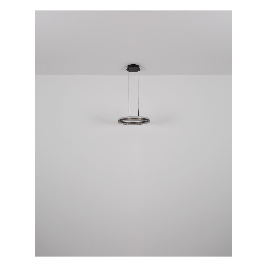 Globo - LED Chandelier on a string LED/40W/230V 3000/4000/6000K d. 39,7 cm brown