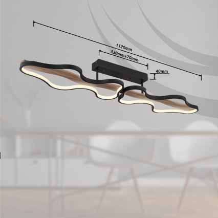 Globo - LED Dimmable surface-mounted chandelier LED/36W/230V 2700-6000K + remote control