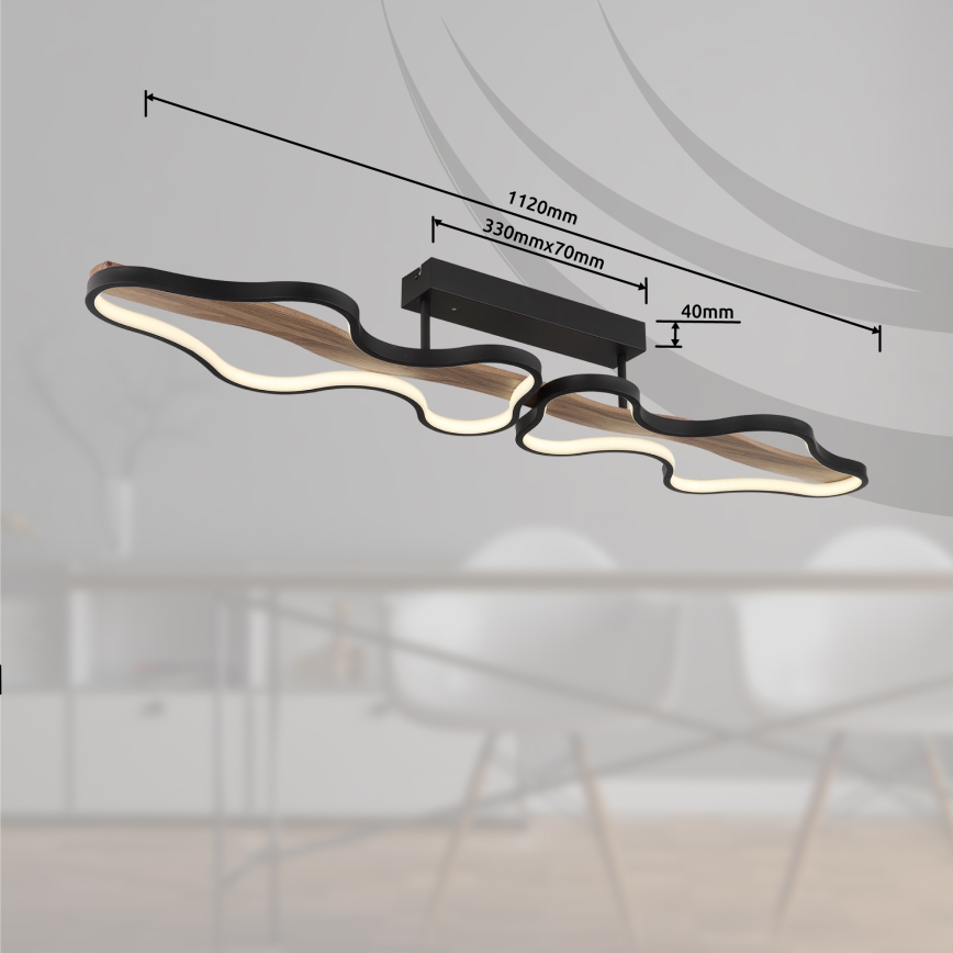 Globo - LED Dimmable surface-mounted chandelier LED/36W/230V 2700-6000K + remote control