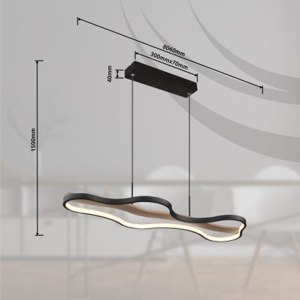 Globo - LED Dimmable chandelier on a string LED/30W/230V 2700-6000K + remote control