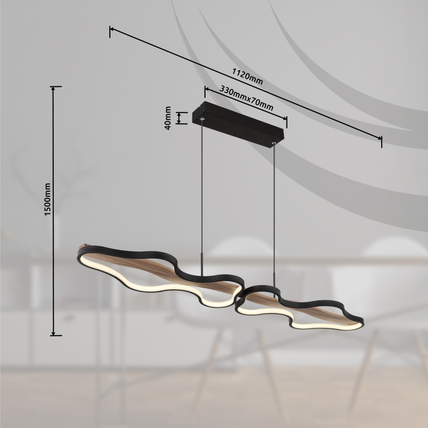 Globo - LED Dimmable chandelier on a string LED/36W/230V 2700-6000K + remote control