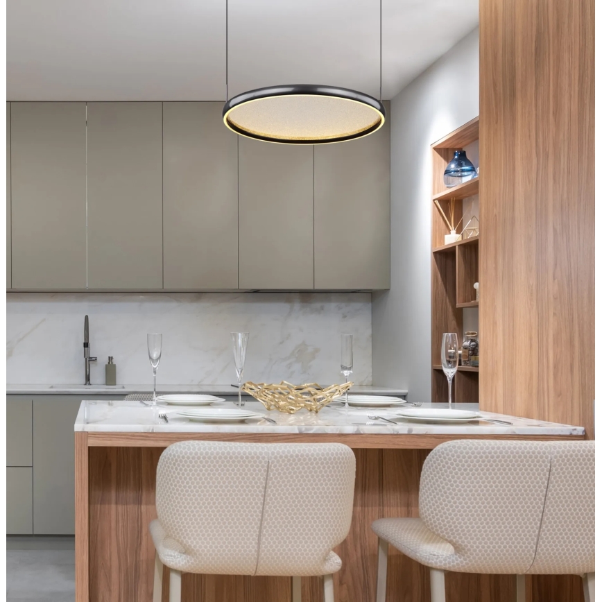Globo - LED Dimmable chandelier on a string LED/36W/230V 2700-6000K black + remote control